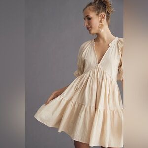 Anthropologie Avantlook Tiered Mini Tunic Dress